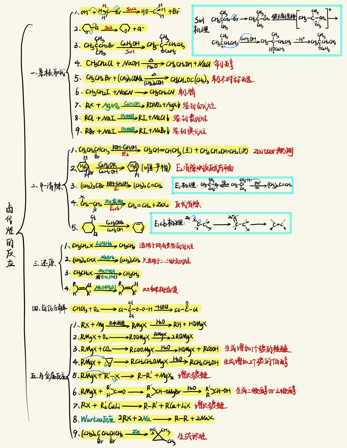有机化学 卤代烃的反应