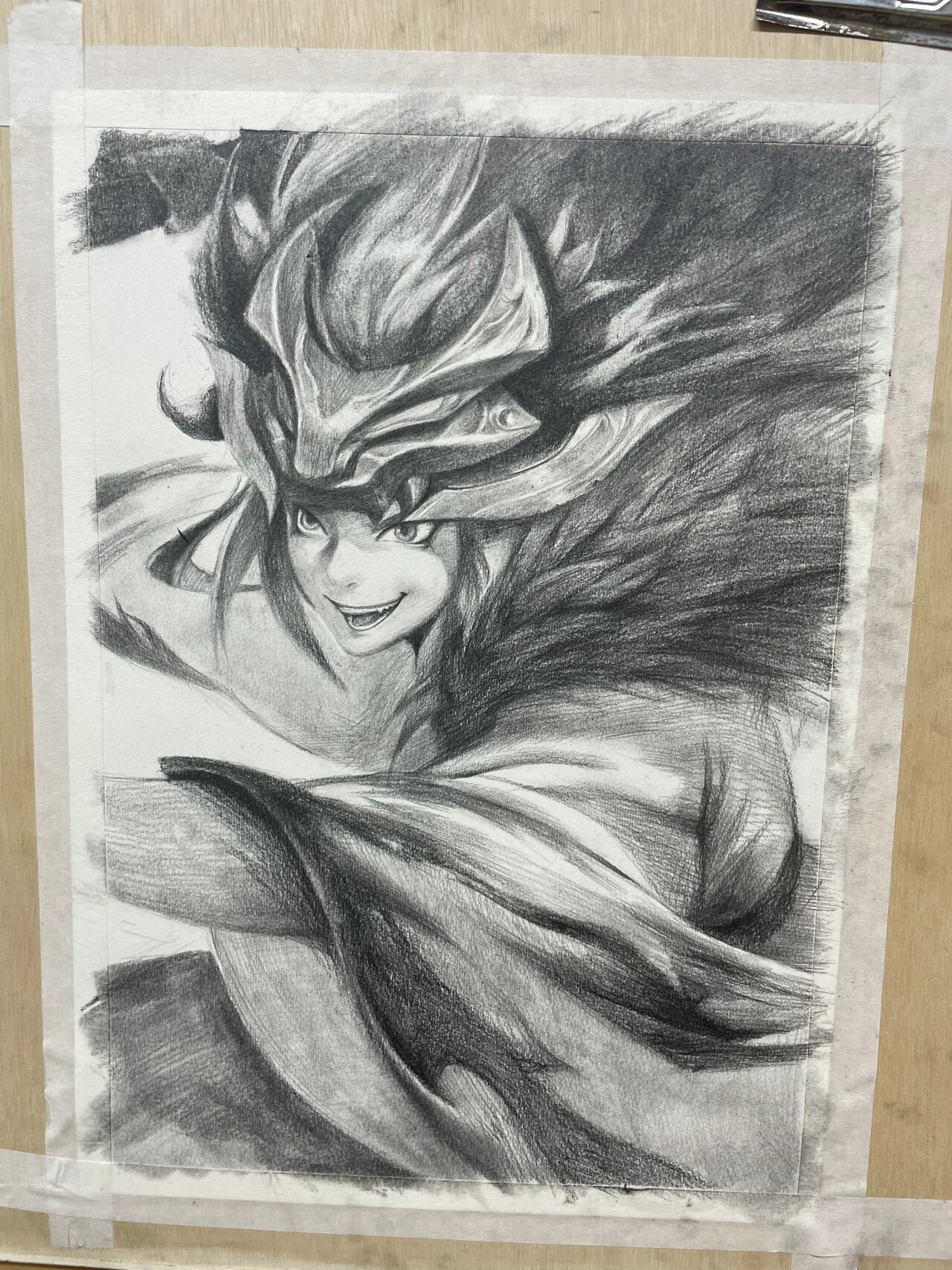 王者荣耀手绘 百里玄策 白虎志#素描