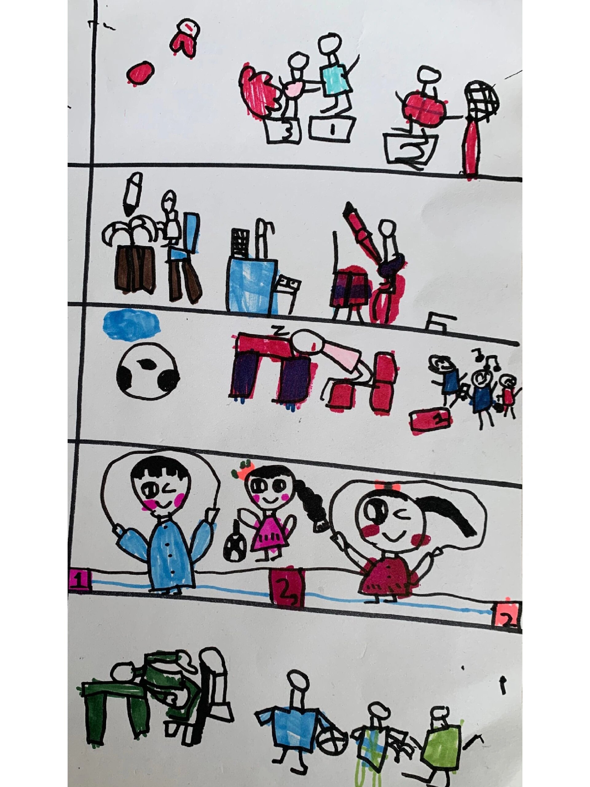 大班走近小学主题墙之《课间十分钟》 课间十分钟幼儿画幼儿表征 大班