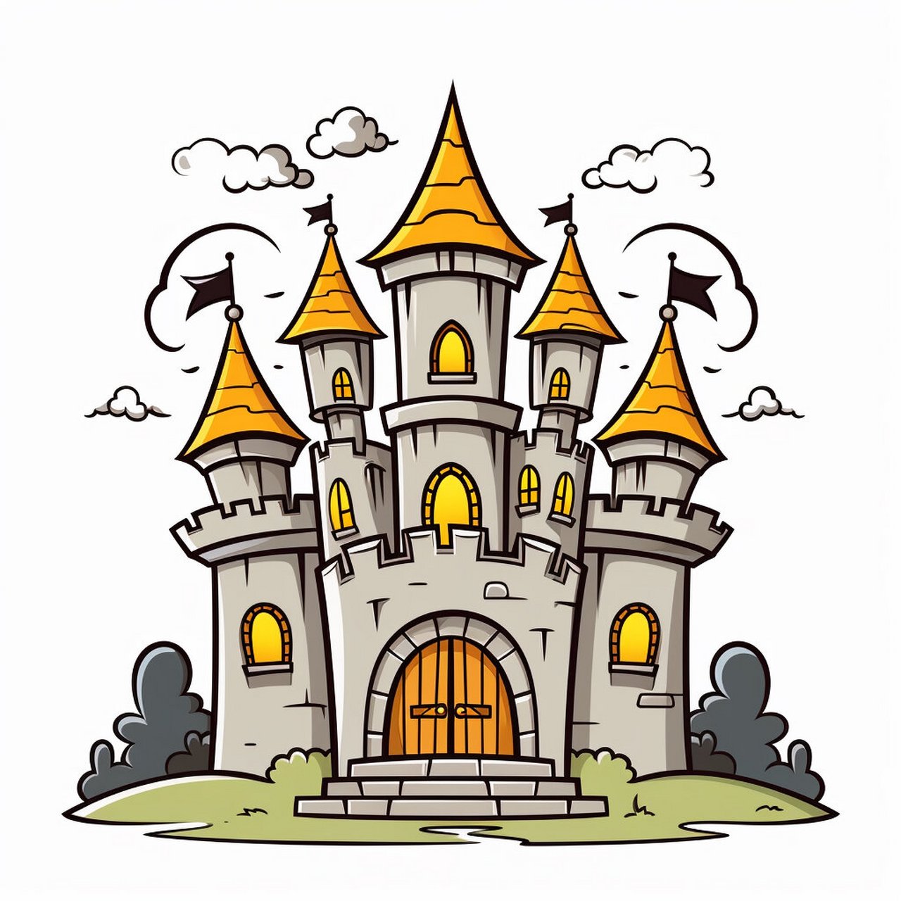 分享一波城堡简笔画