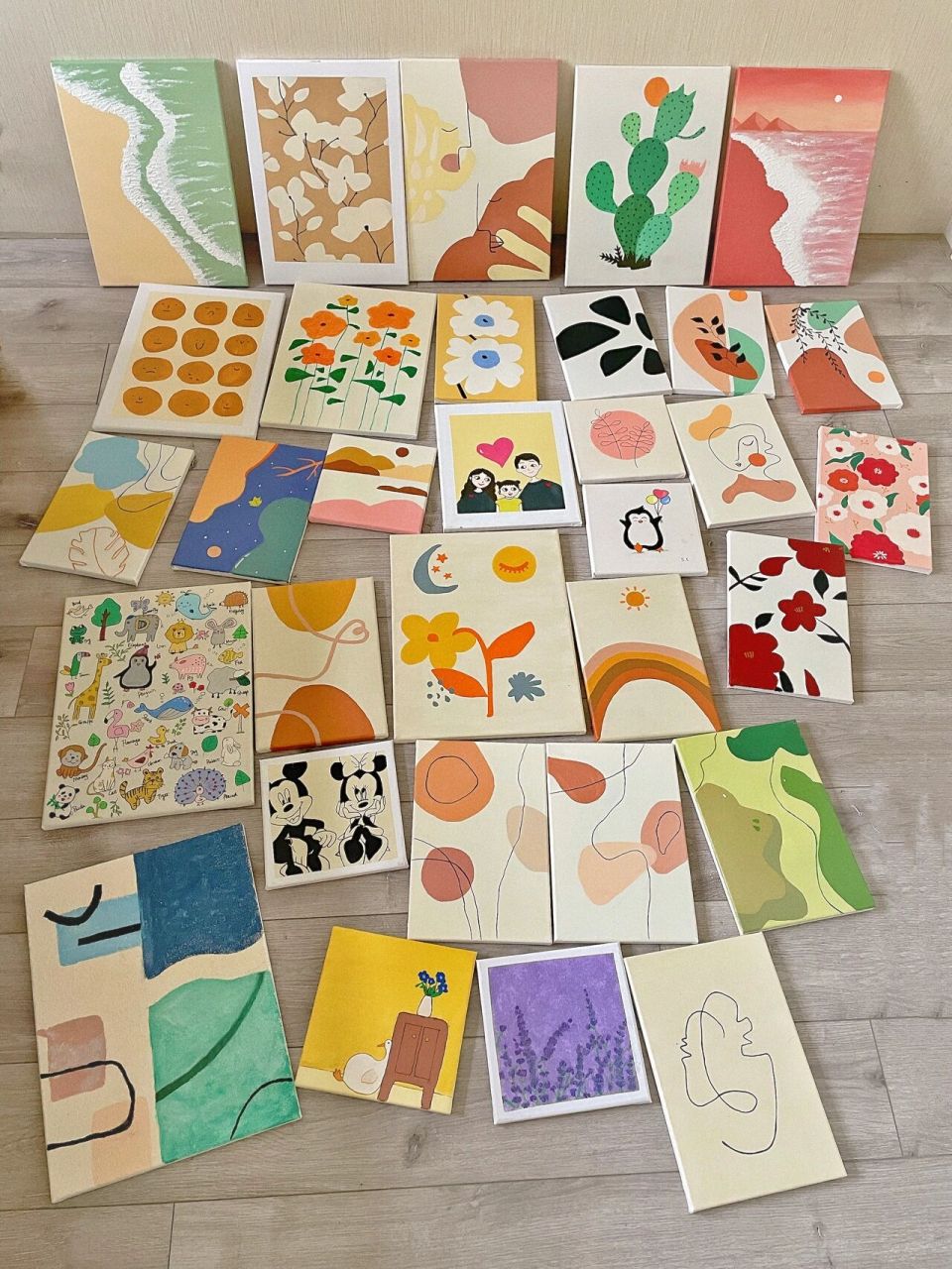 一开始就停不下来的北欧风ins风丙烯画呀 丙烯装饰画,一开始就停不