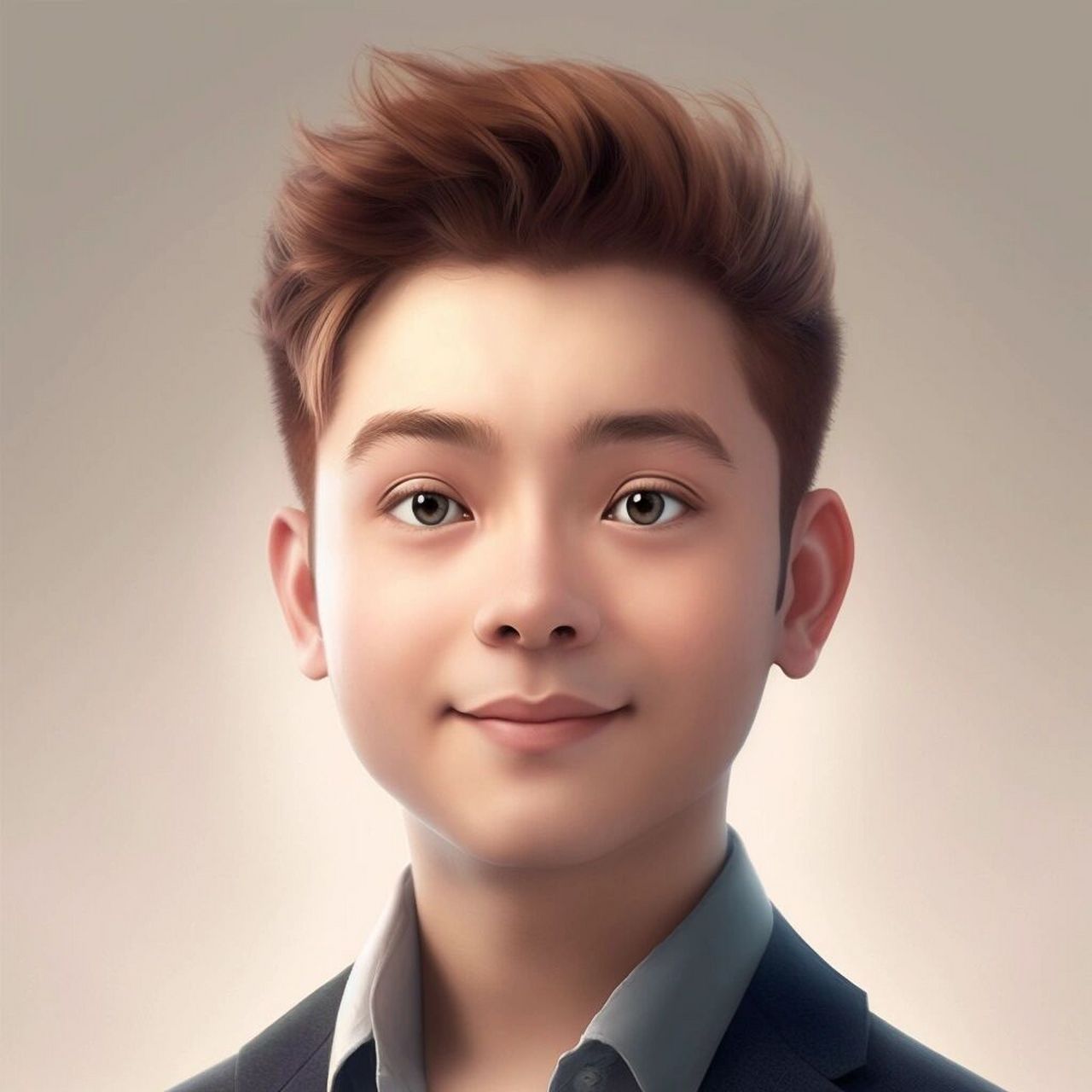 ai生成卡通头像       打卡midjourney,一张证件照 指令handsome boy