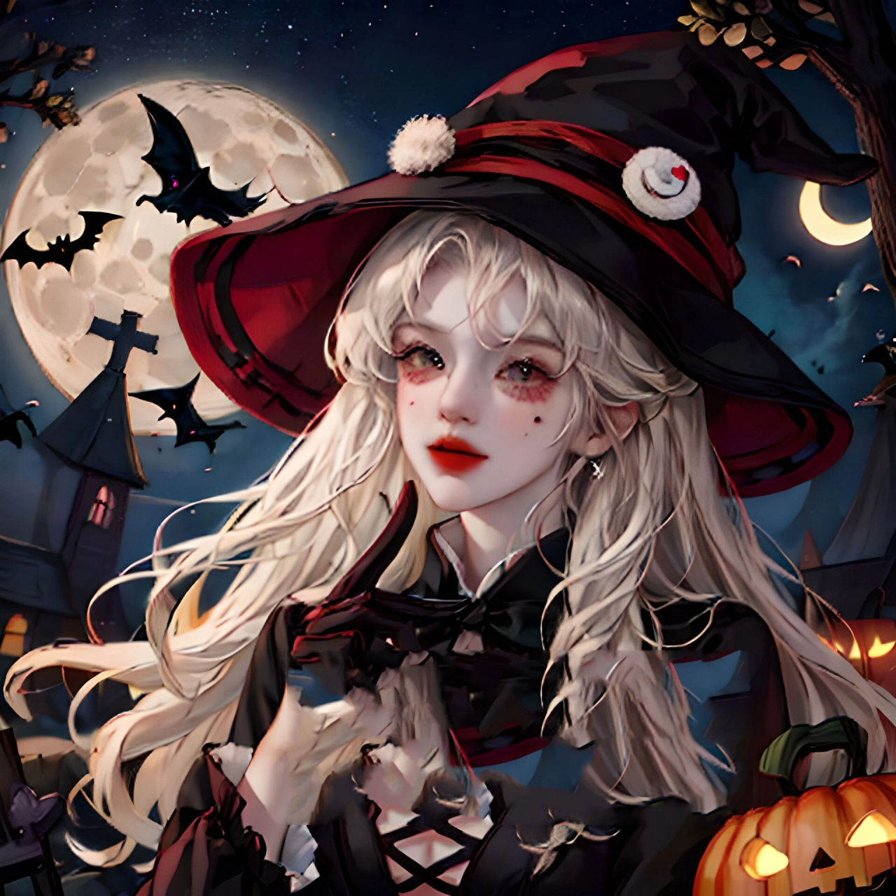 公主请换头像|万圣节女巫第二弹|闺蜜头像 万圣节女巫头像第二弹 可做