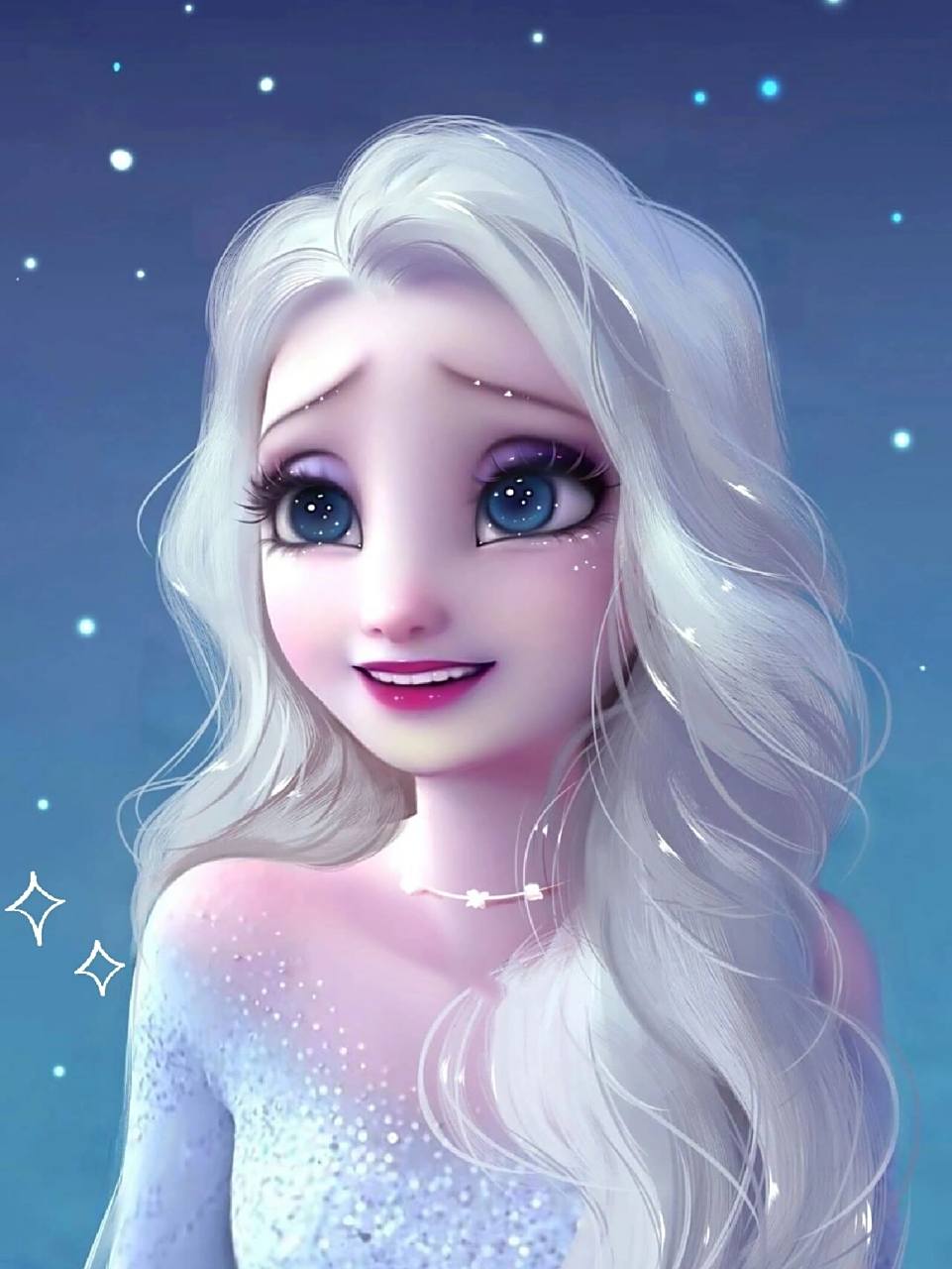 迪士尼公主艾莎 手绘图 好漂亮