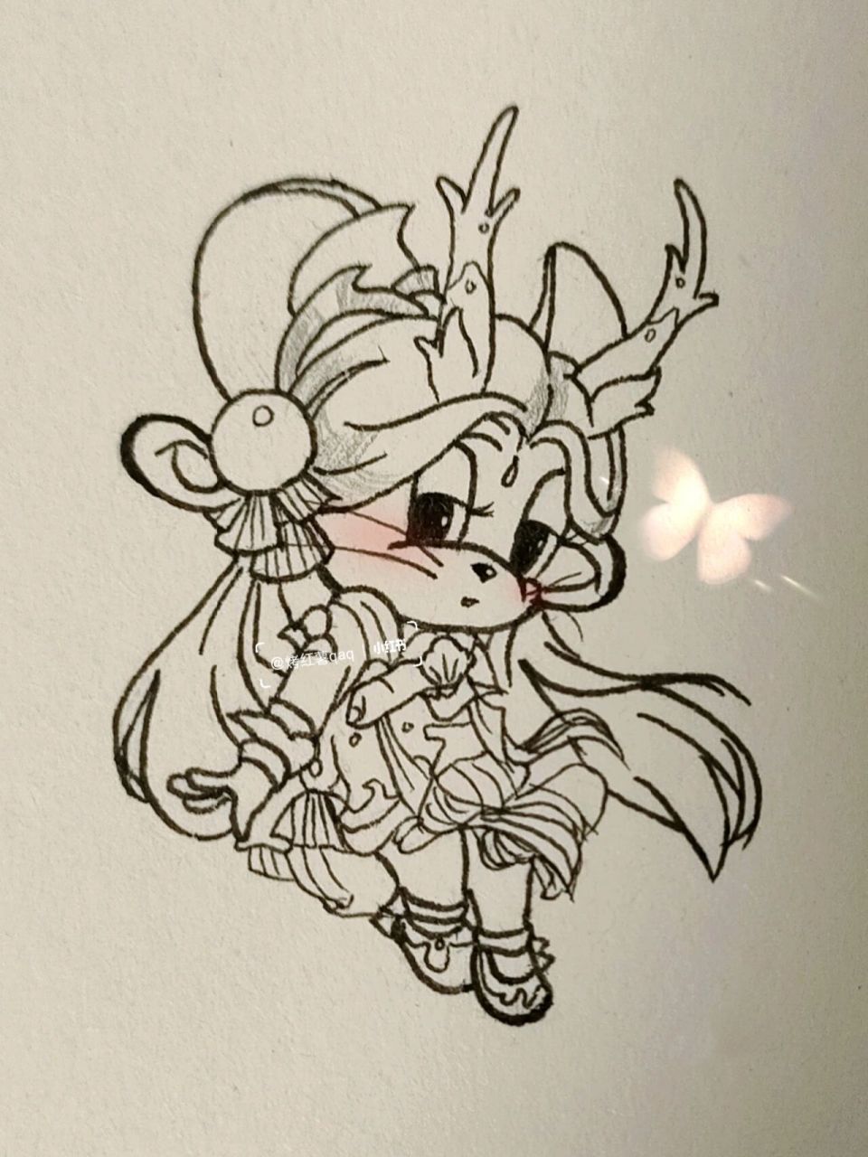 遇见龙女简笔画教程~ #简笔画# #简笔画教程# #猫和老鼠手游# #寻找