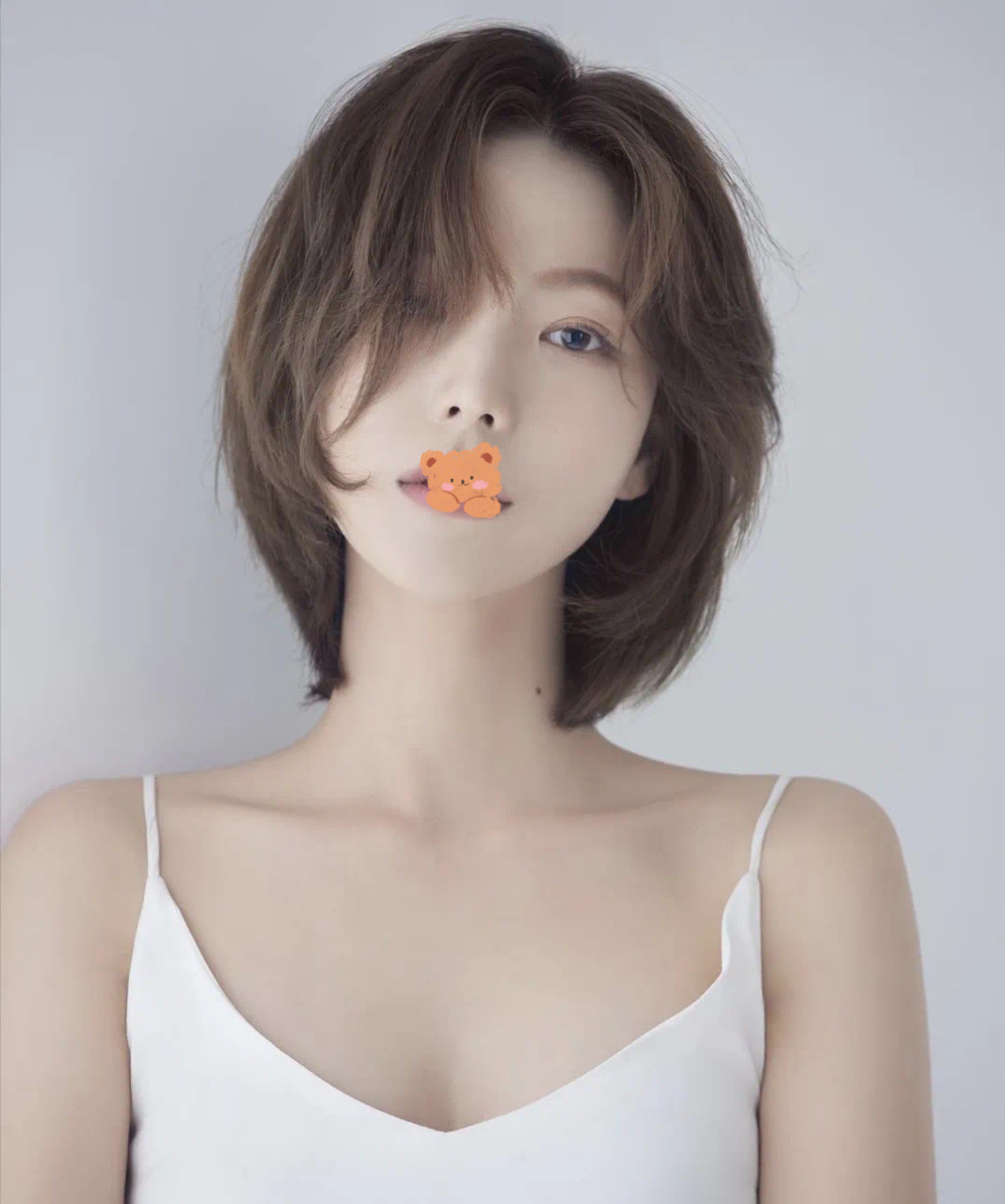 圆脸方脸短发分享甜美挂耳潮短发女生短发分享用很多种层次结构的方式