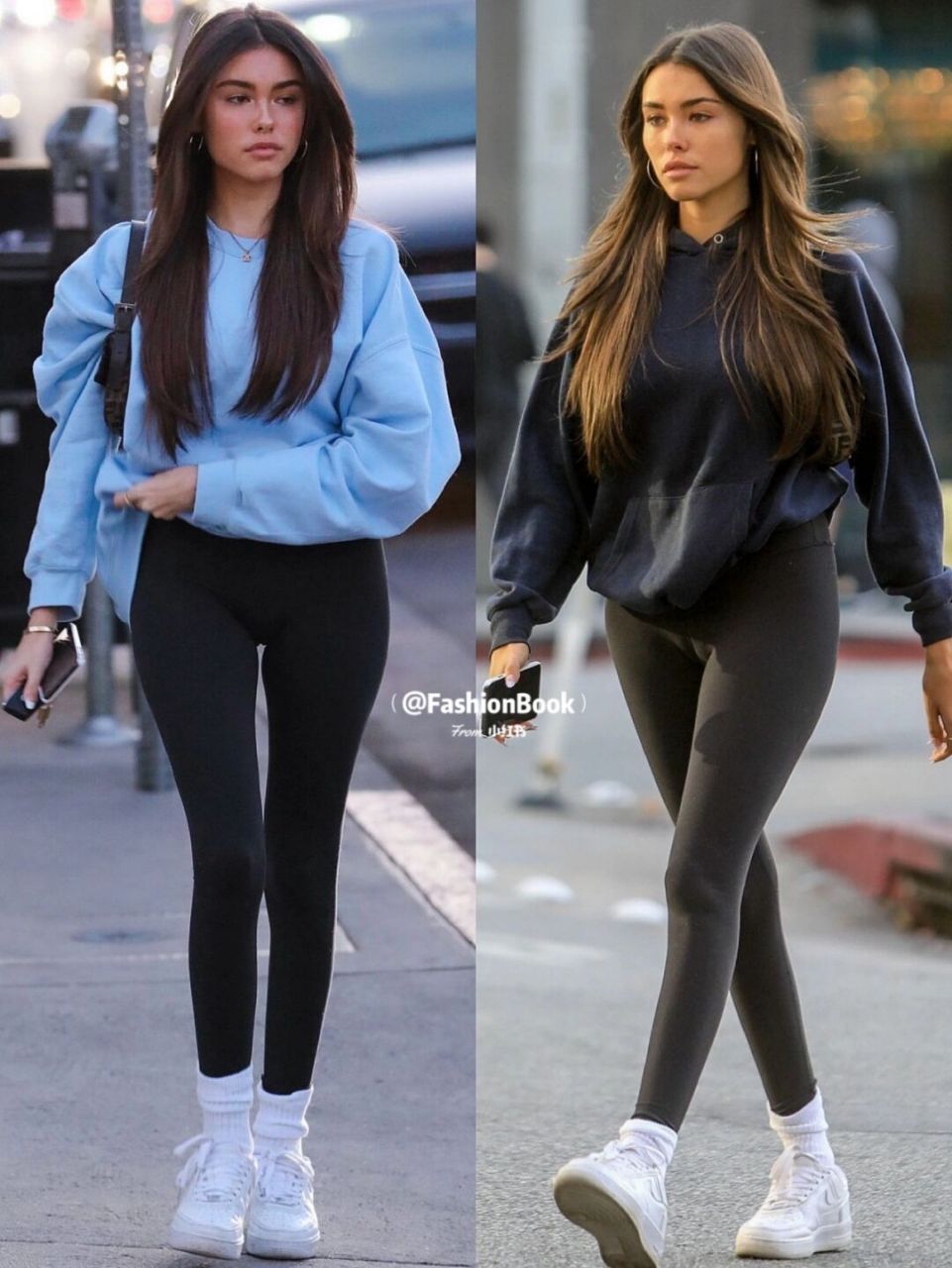 又到了穿卫衣的季节啦,啤酒妹#啤酒妹madisonbeer# 卫衣街拍合辑!