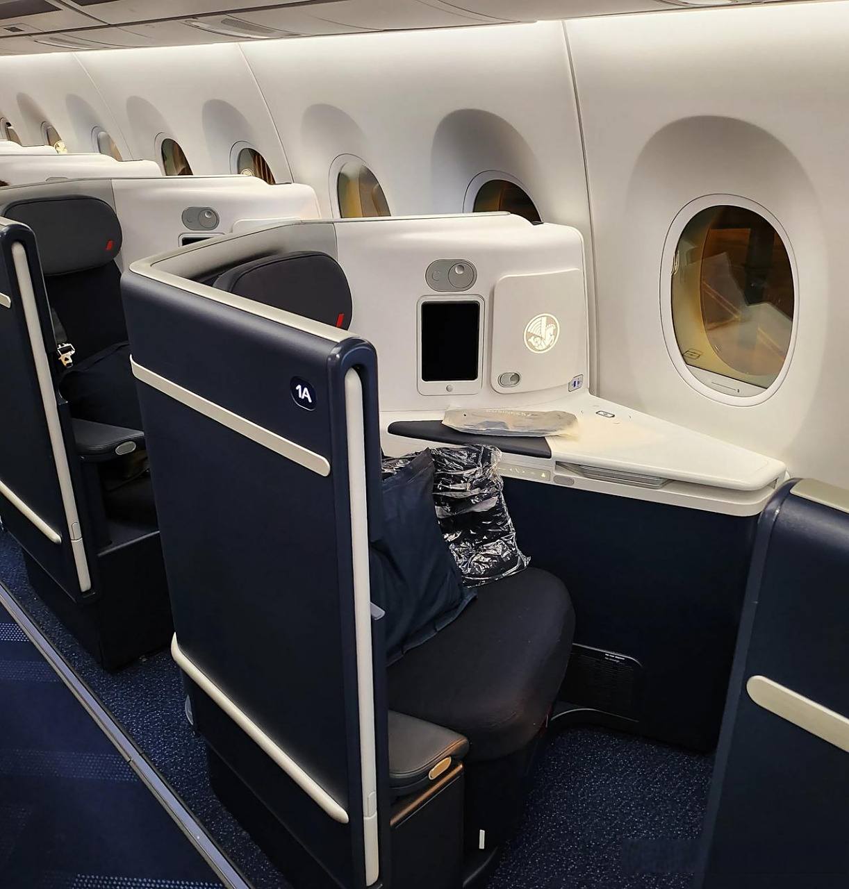 体验法航全新空客a350商务舱.