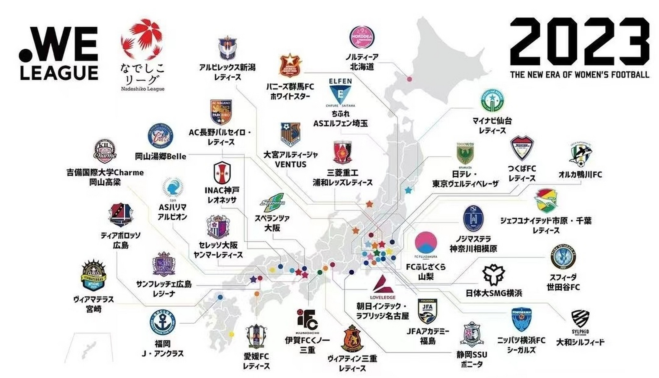 日本职业女足联赛各俱乐部分布 #足球#0202#小红书竞技场#02