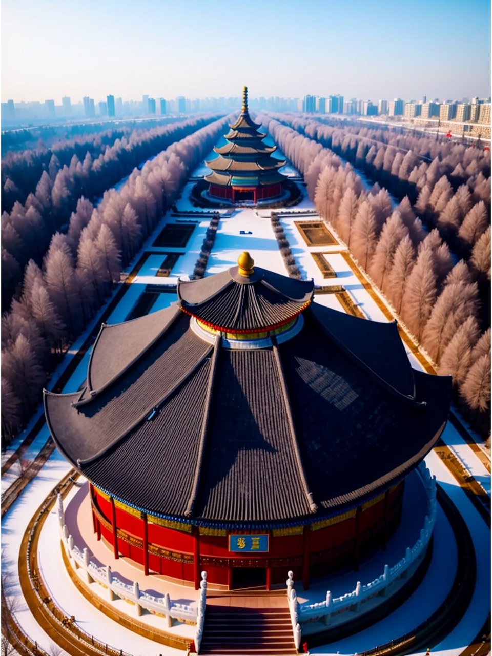 天坛雪景丨冬天,来天坛玩雪吧 94天坛的冬天,美得就像一幅画.