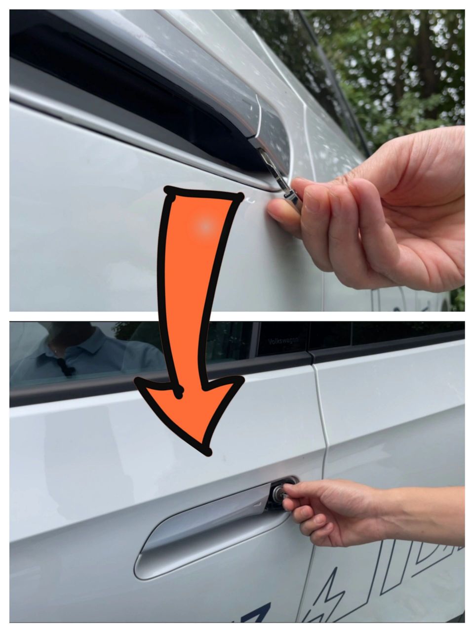 更符合人体工学的车门把手 市面上大多数电车的隐形门把手完全是反