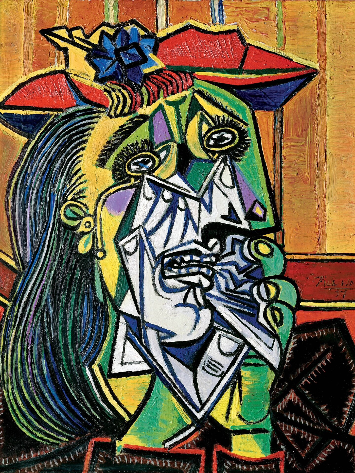 世界名画|毕加索《哭泣的女人