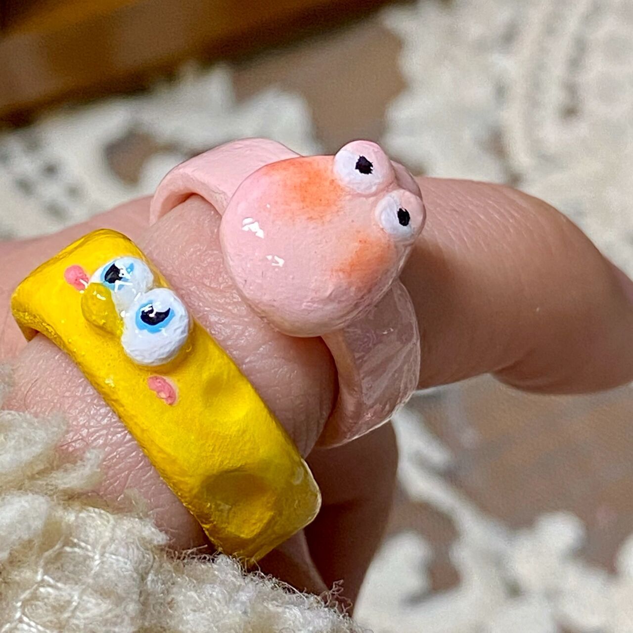 我抓住派大星和海绵宝宝了7515石塑粘土入门 7415海绵宝宝和