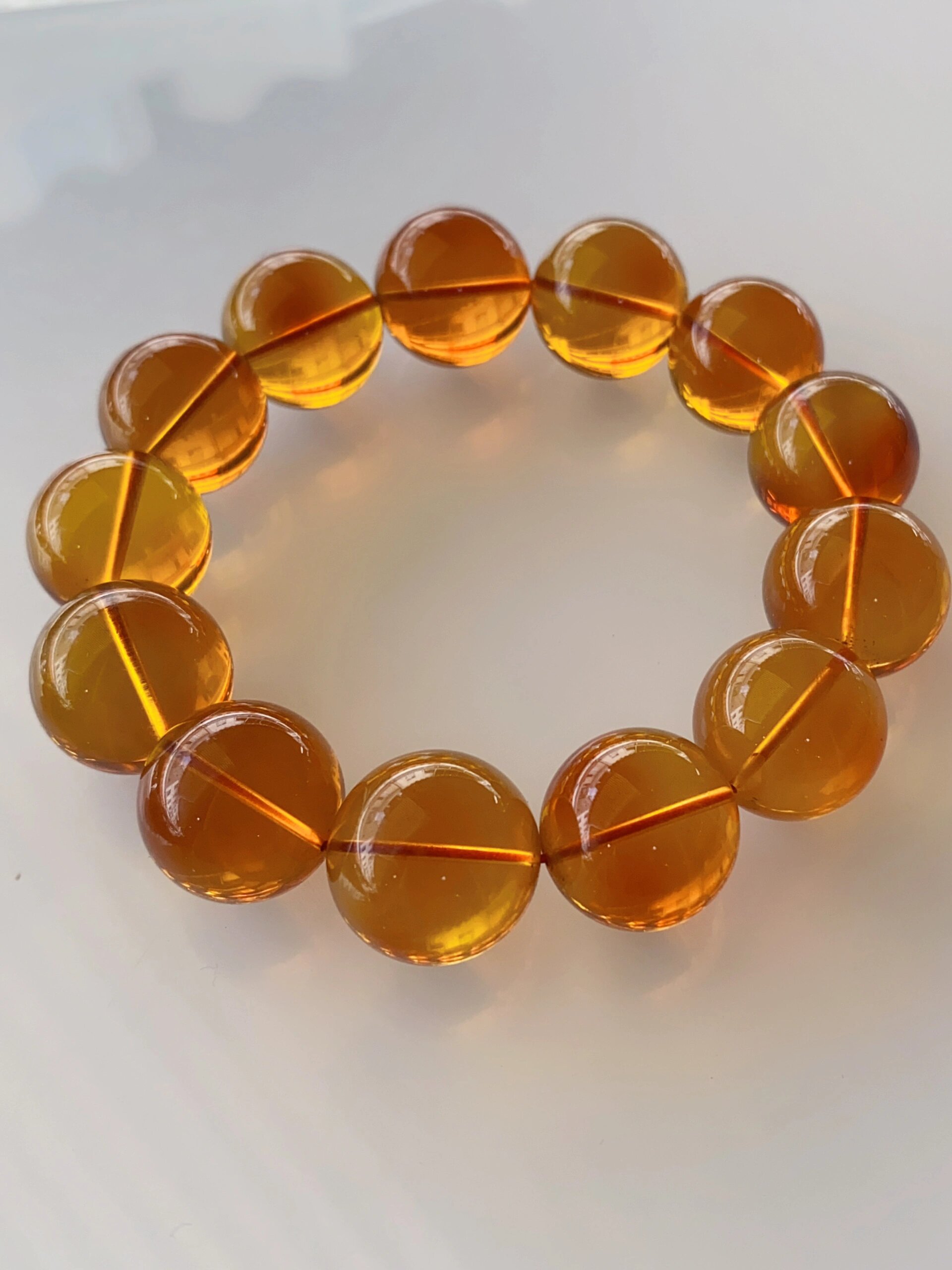 缅甸琥珀血珀金血手串