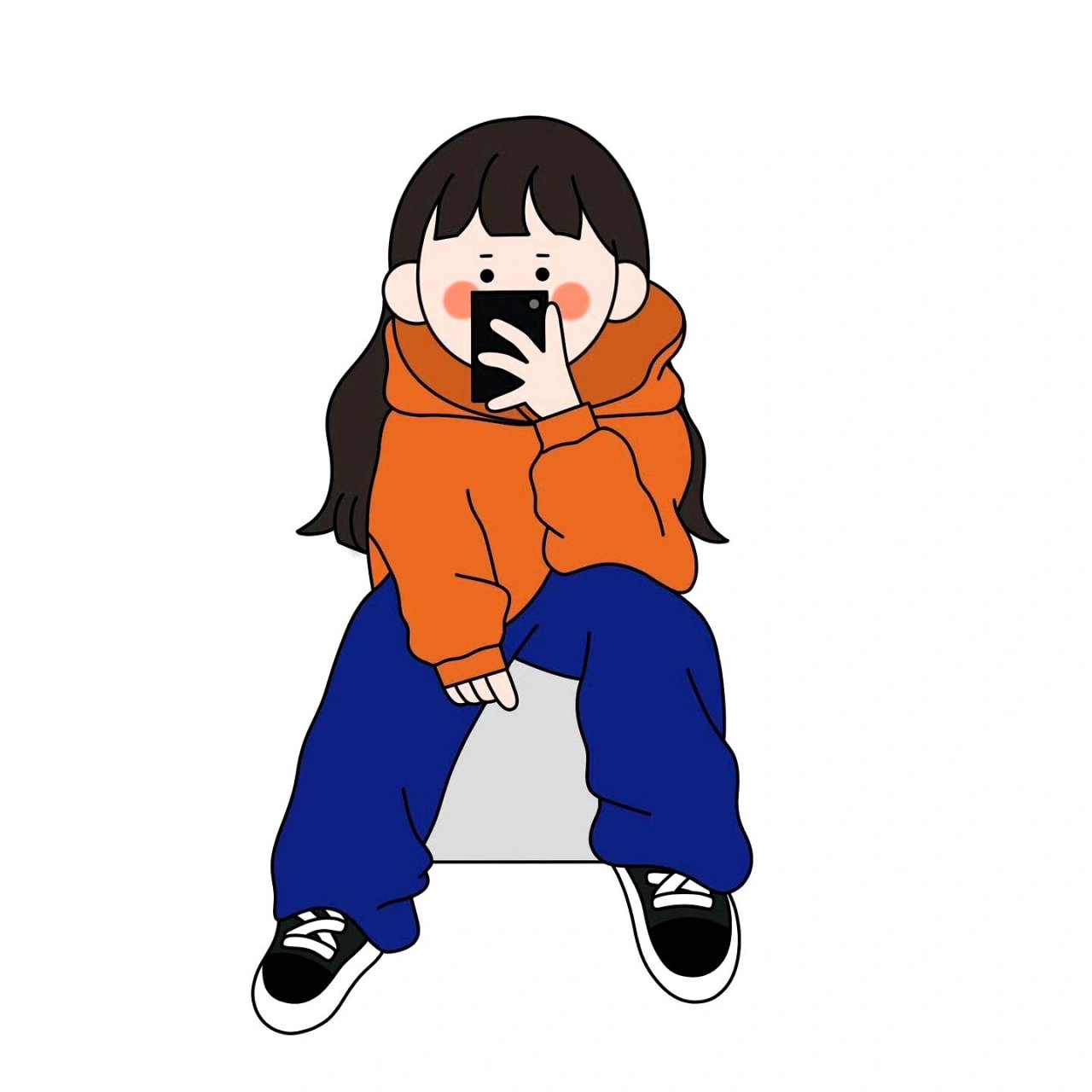 可爱的小卡通人物绘画