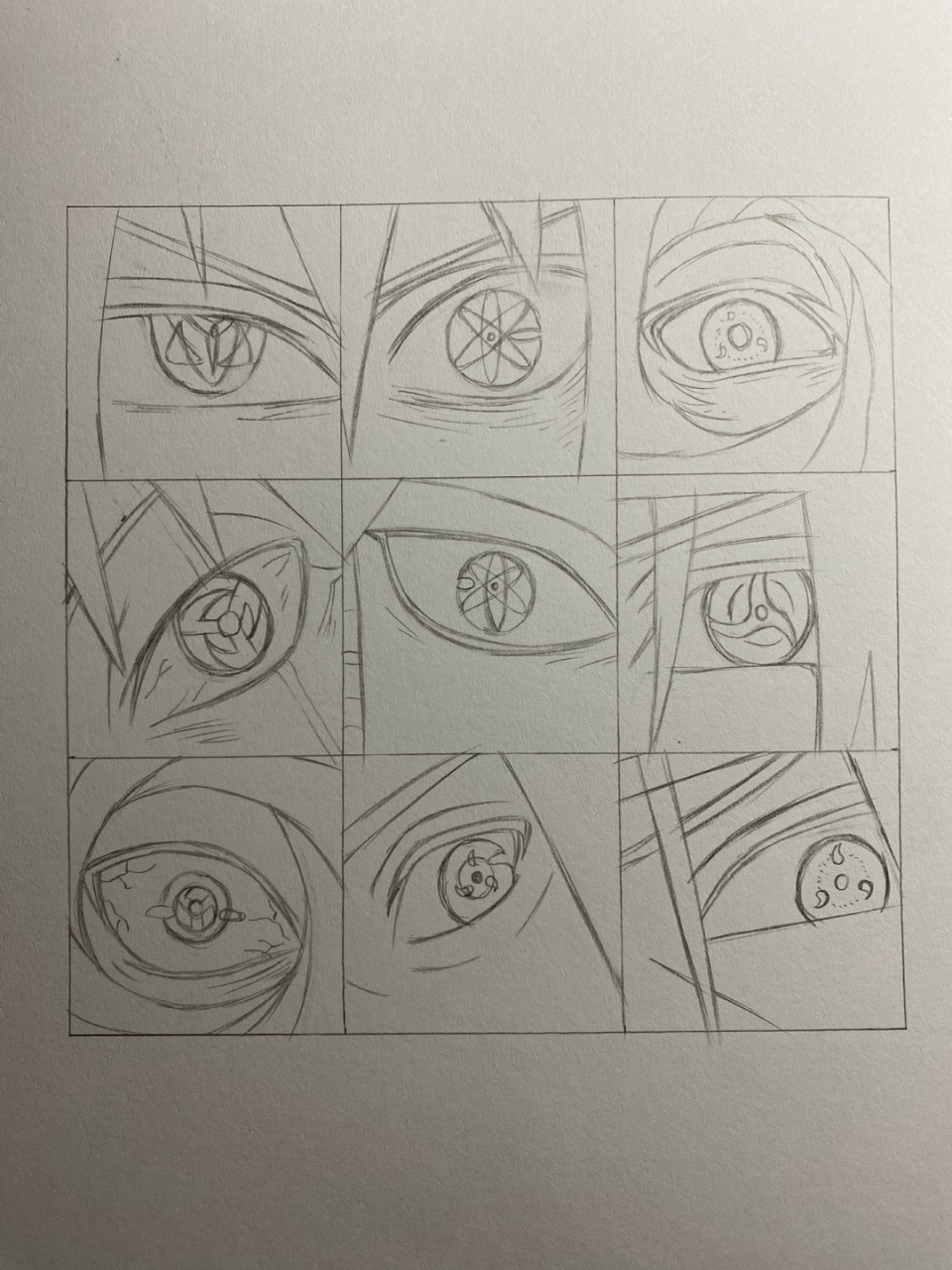 写轮眼 #火影忍者# #手绘教程# #写轮眼# 每双万花筒后面都有一个悲伤