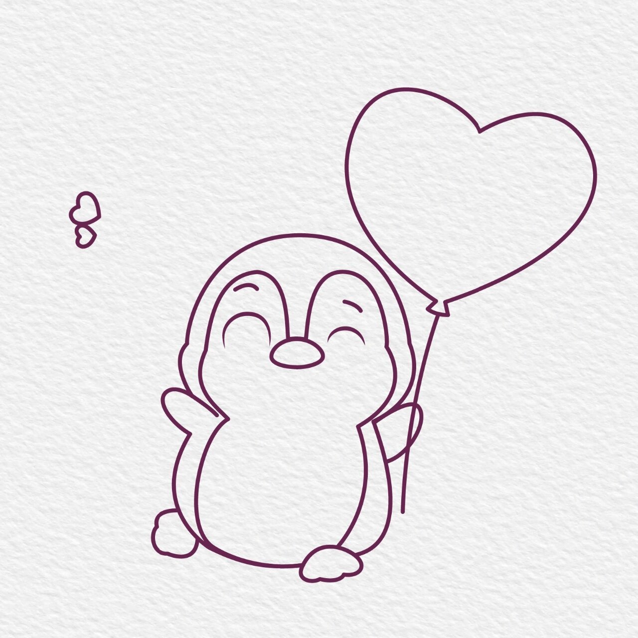 萌萌哒动物—企鹅🐧简笔画～ 希望上班的大家每天都有好心情呦!💕