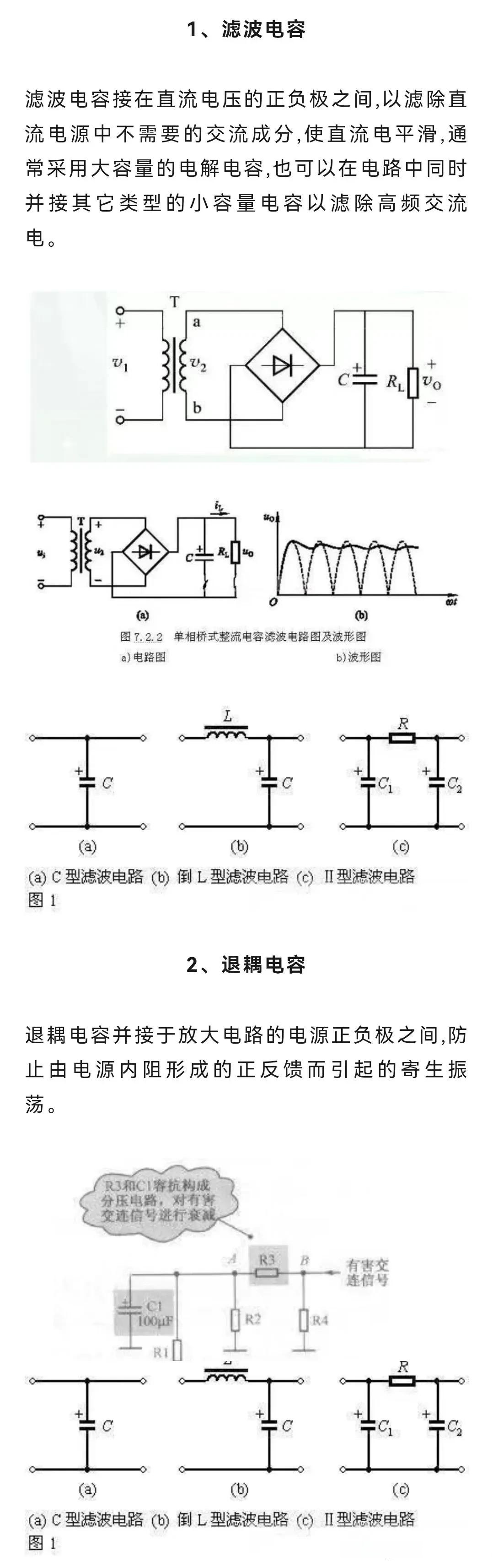 电子工程师分享超详细图文解析电容器在电路中的作用滤波作用 电子元