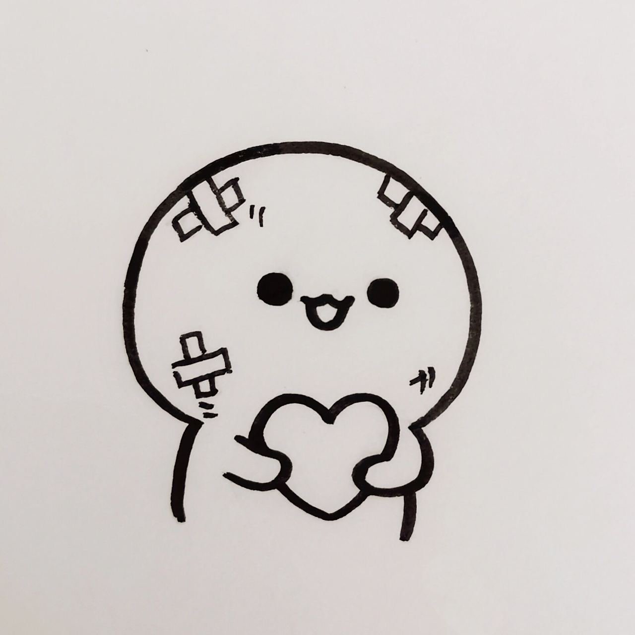 简笔画教程 遍体鳞伤也不忘可爱的腮红