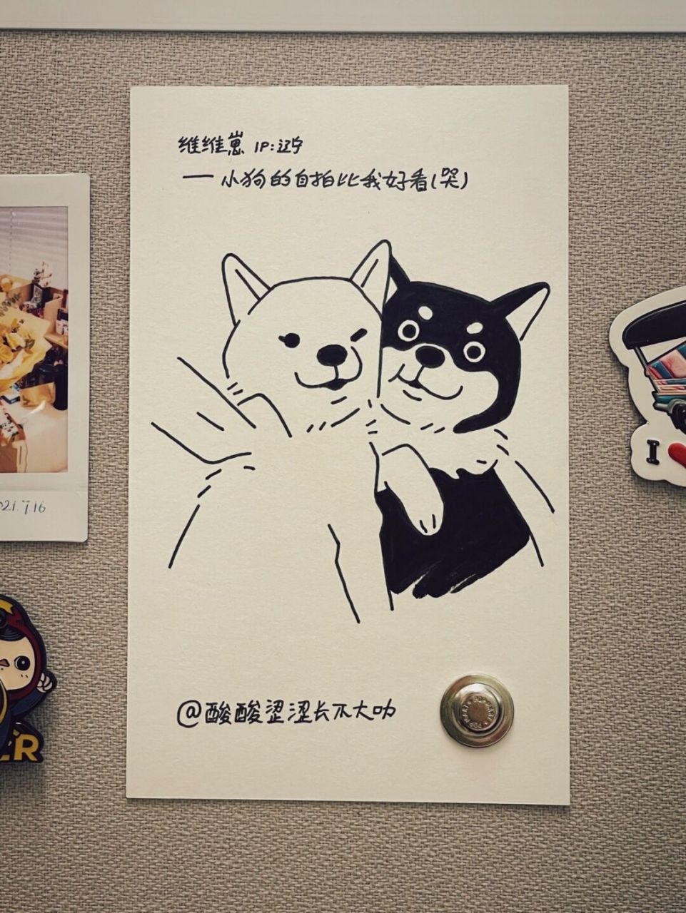 狗狗简笔画|柴犬|手帐 当你用输入法打"可爱"时会出现98 #简笔画