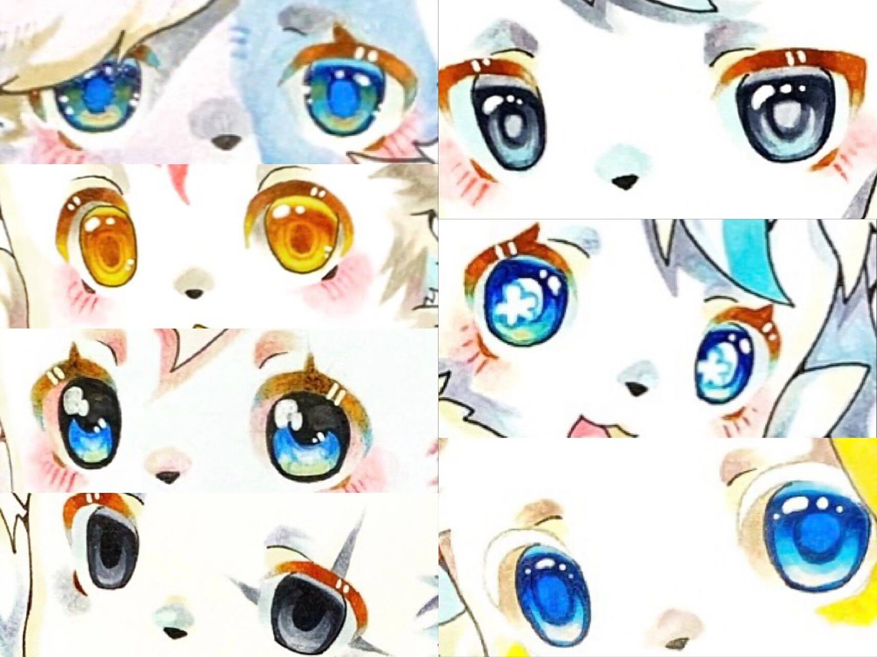 有手就行的马克笔兽设眼睛绘画 出个教程!