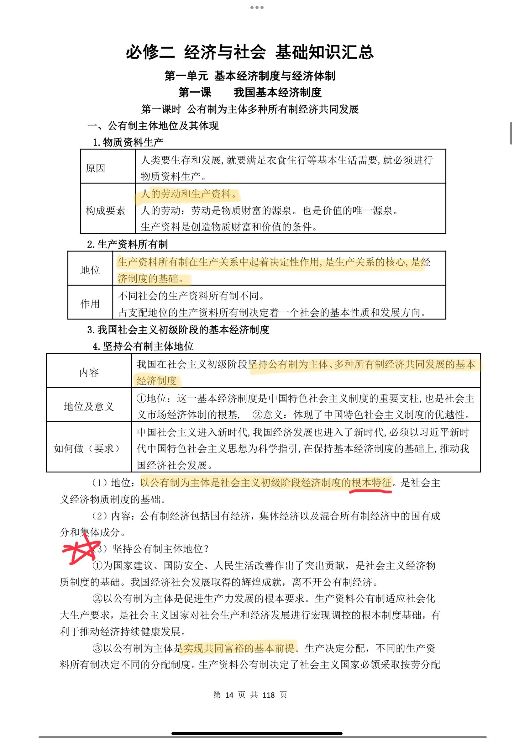 新高考政治必修二知识点梳理