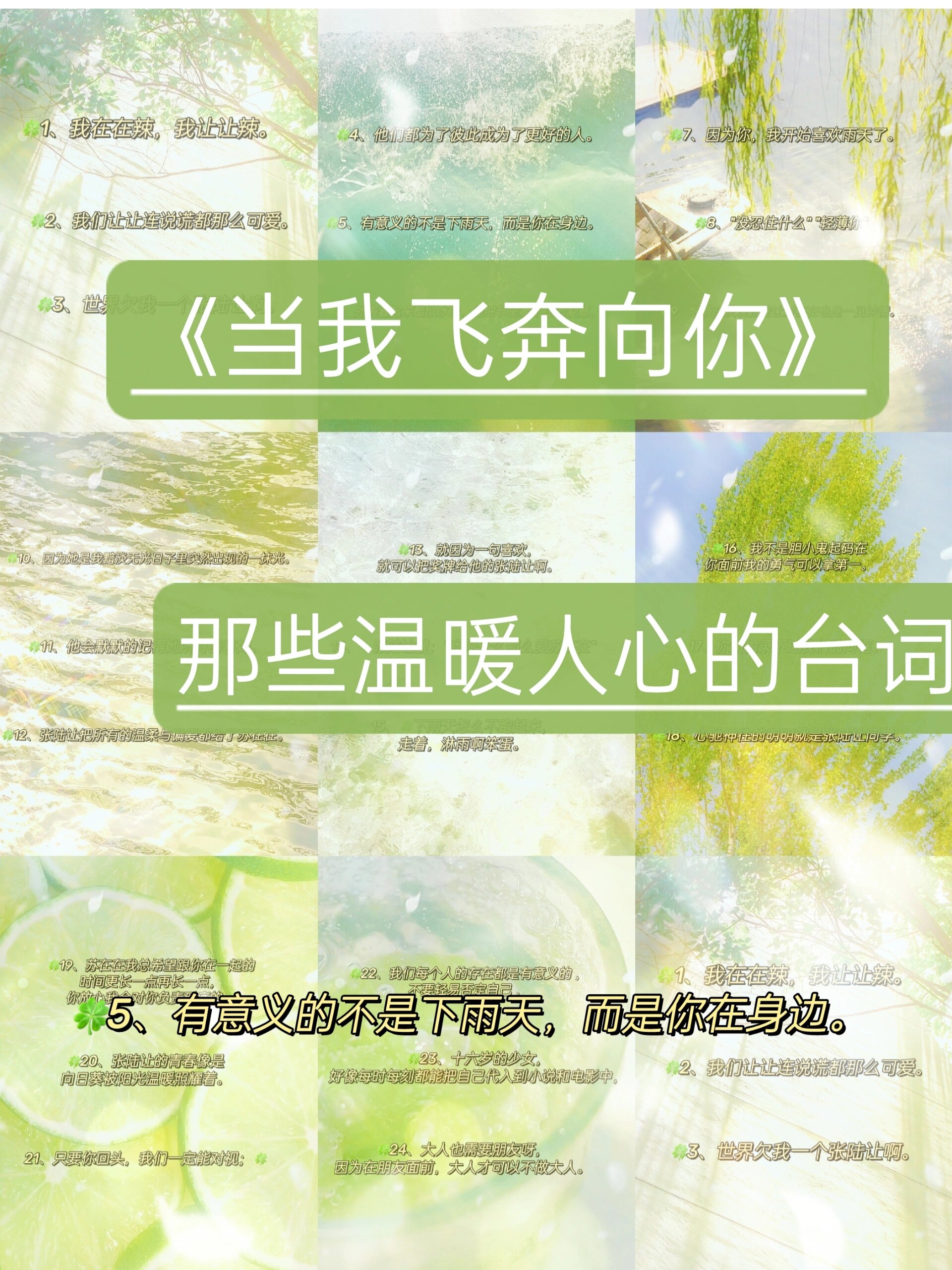 当我飞奔向你》那些温暖人心的台词!