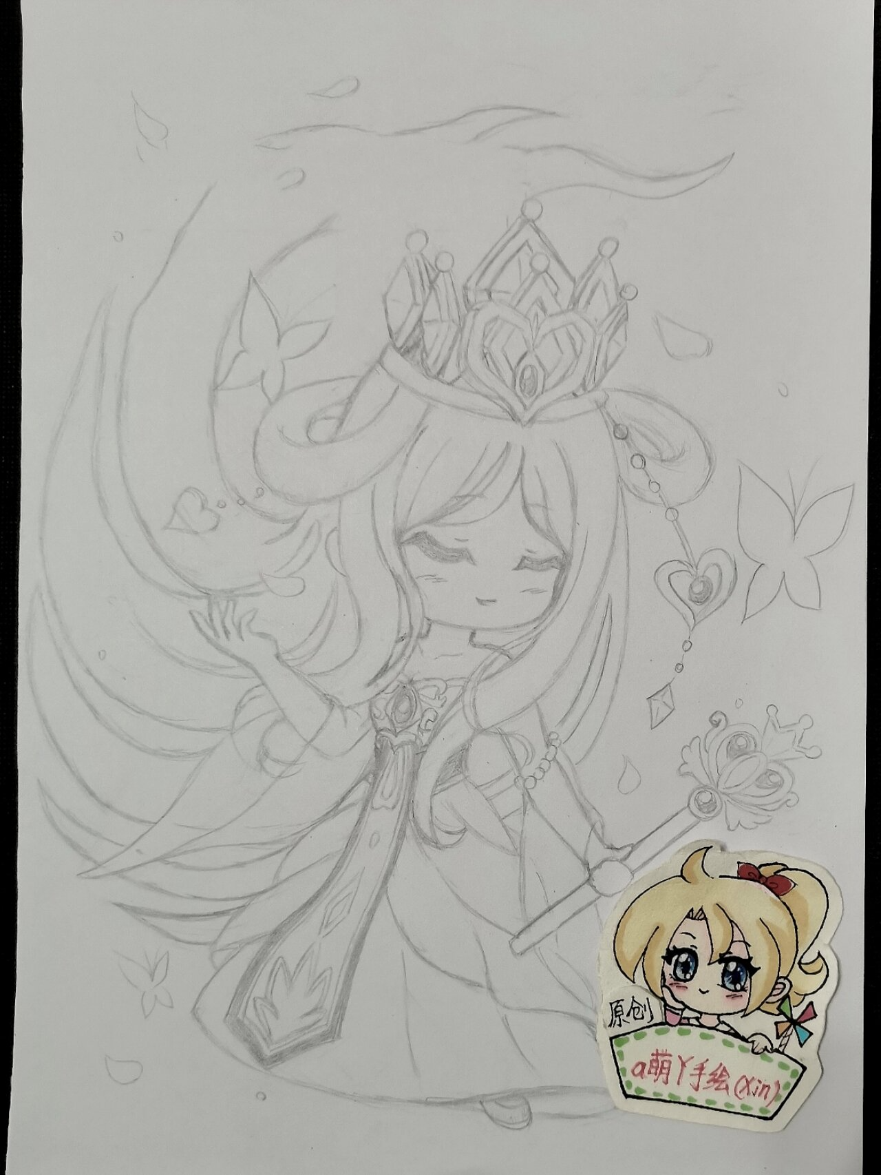 迷你世界叶罗丽公主简笔画绘画画的日常教程