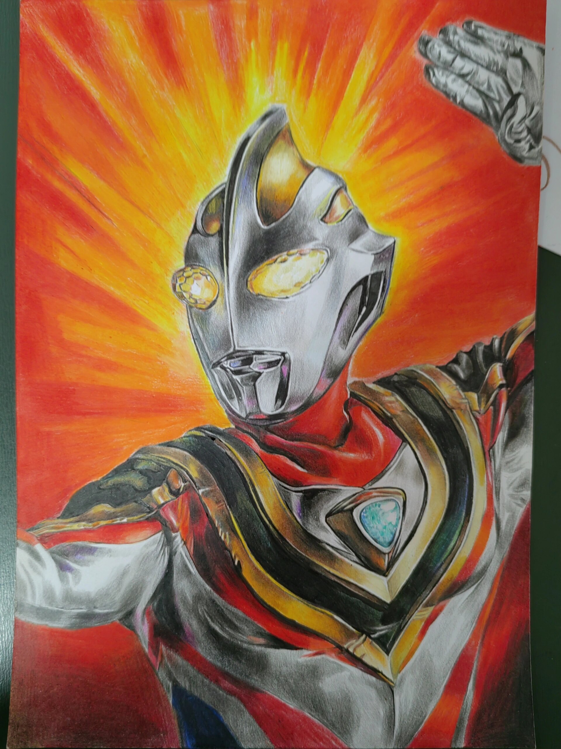 彩铅手绘|盖亚奥特曼