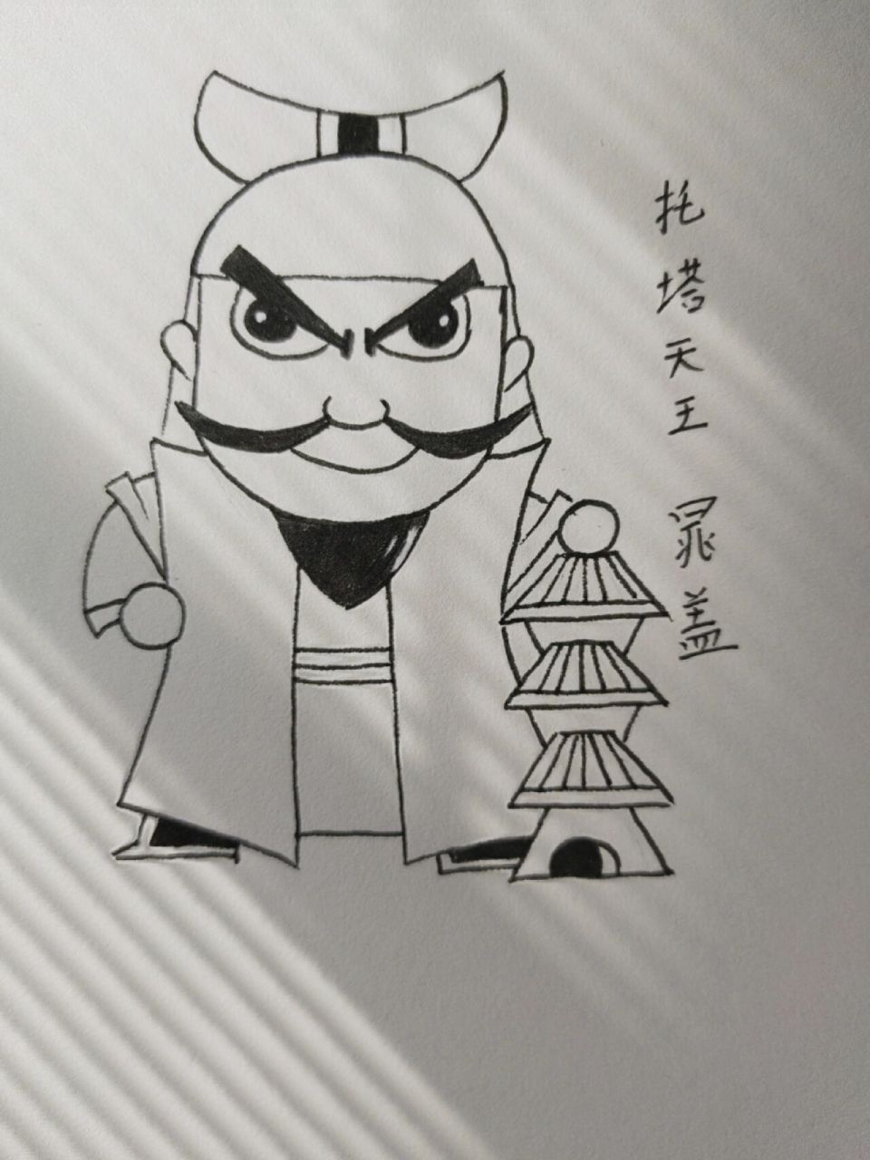 水泊梁山创始人,托塔天王晁盖,简笔画分享 晁盖,绰号托塔天王,山东