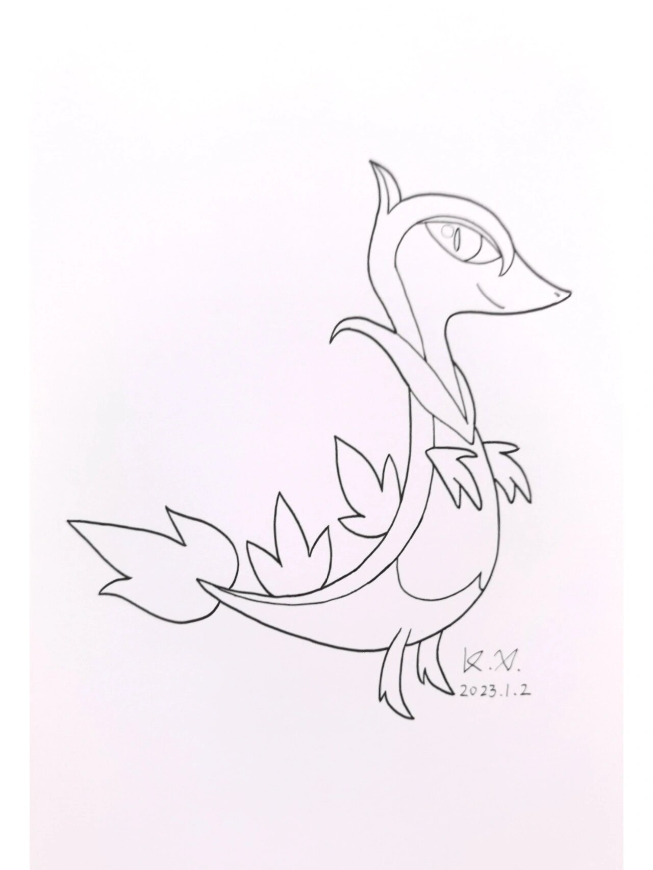 宝可梦青藤蛇马克笔上色 宝可梦青藤蛇马克笔上色完成了[赞同][赞同]