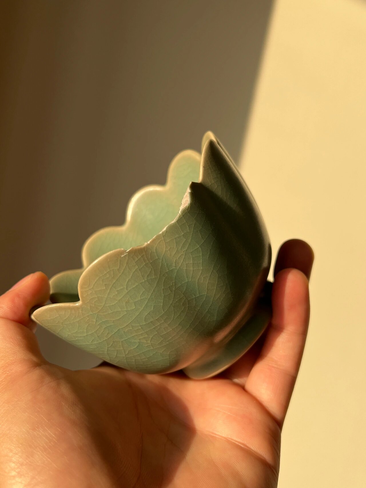 太心碎了,刚好给大家看一下汝窑正宗香灰胎