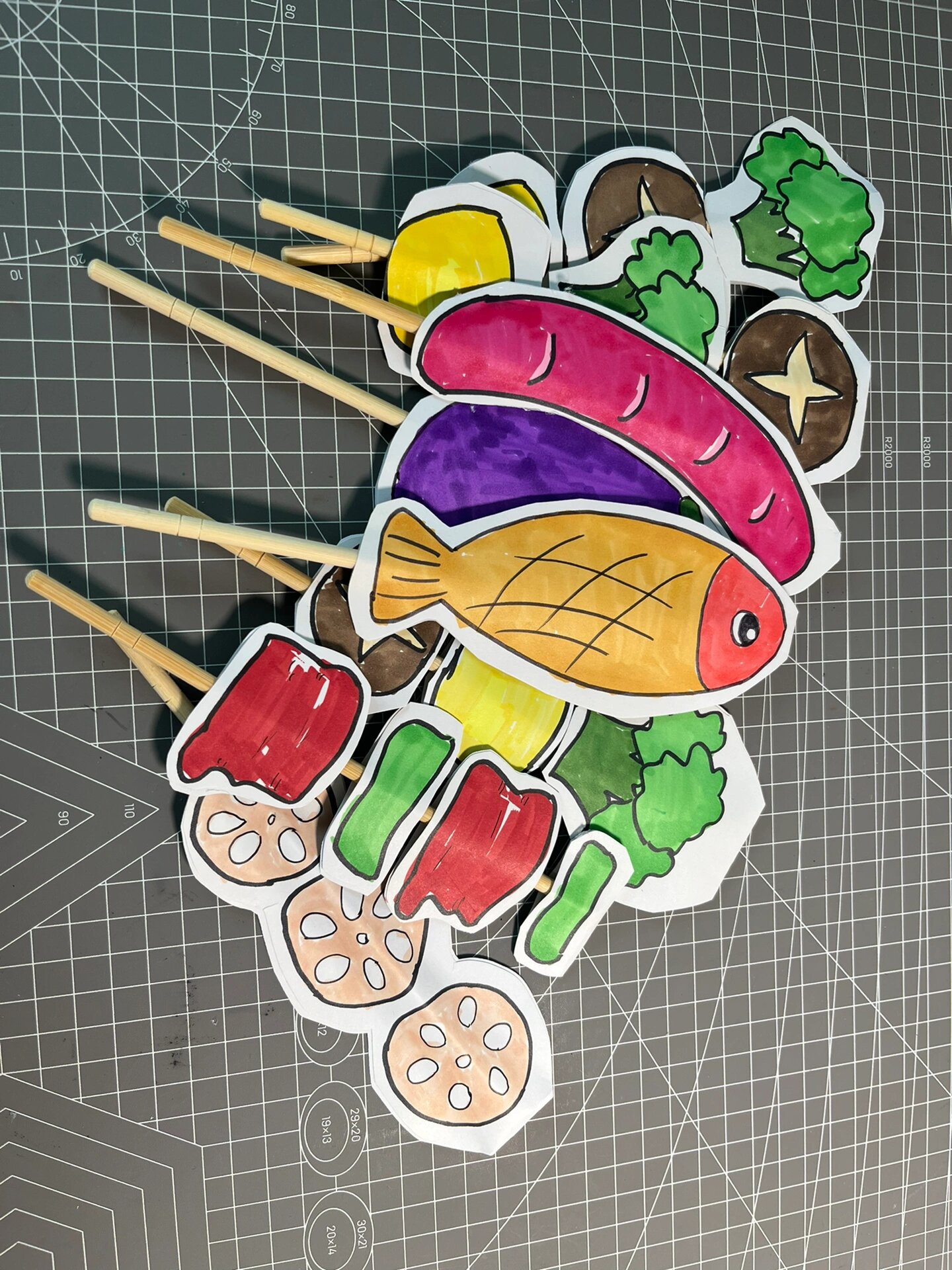 简易烧烤架幼儿园手工玩具制作