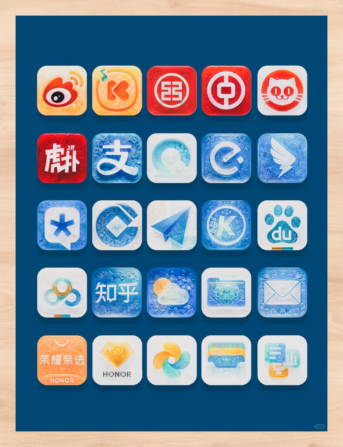 夏日换新颜手机桌面图标清凉改造教程 99 快来get这款app图标换新