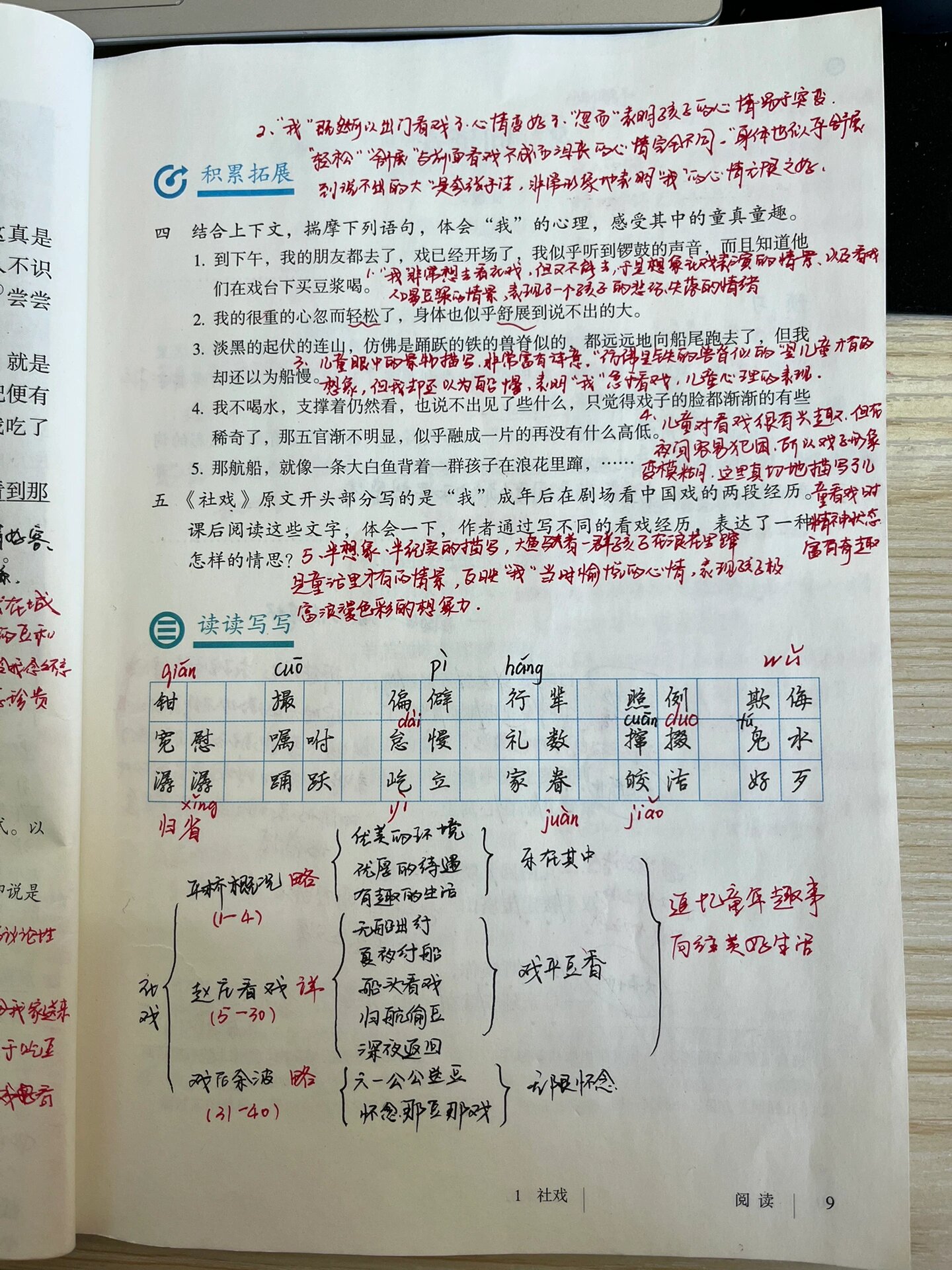 八年级下册《社戏》教学笔记|认真备课