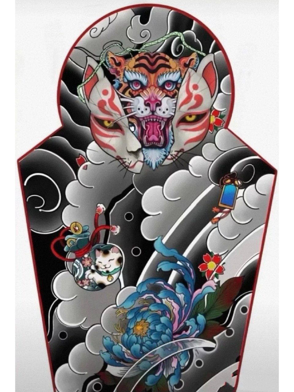 老传统花臂纹身手稿  可设计