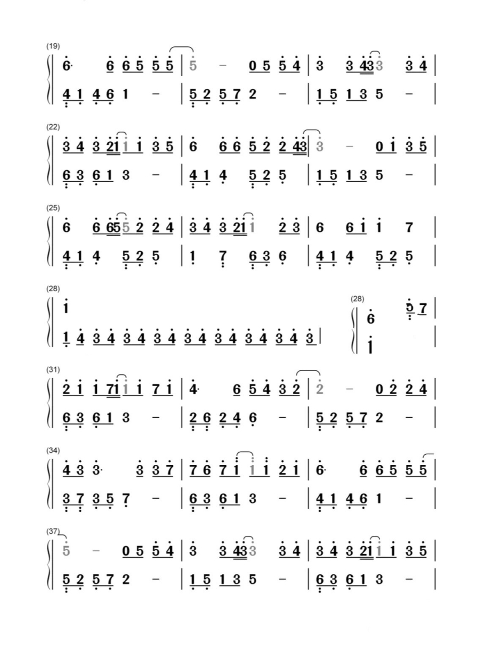 《童话》 钢琴简谱完整版  997878