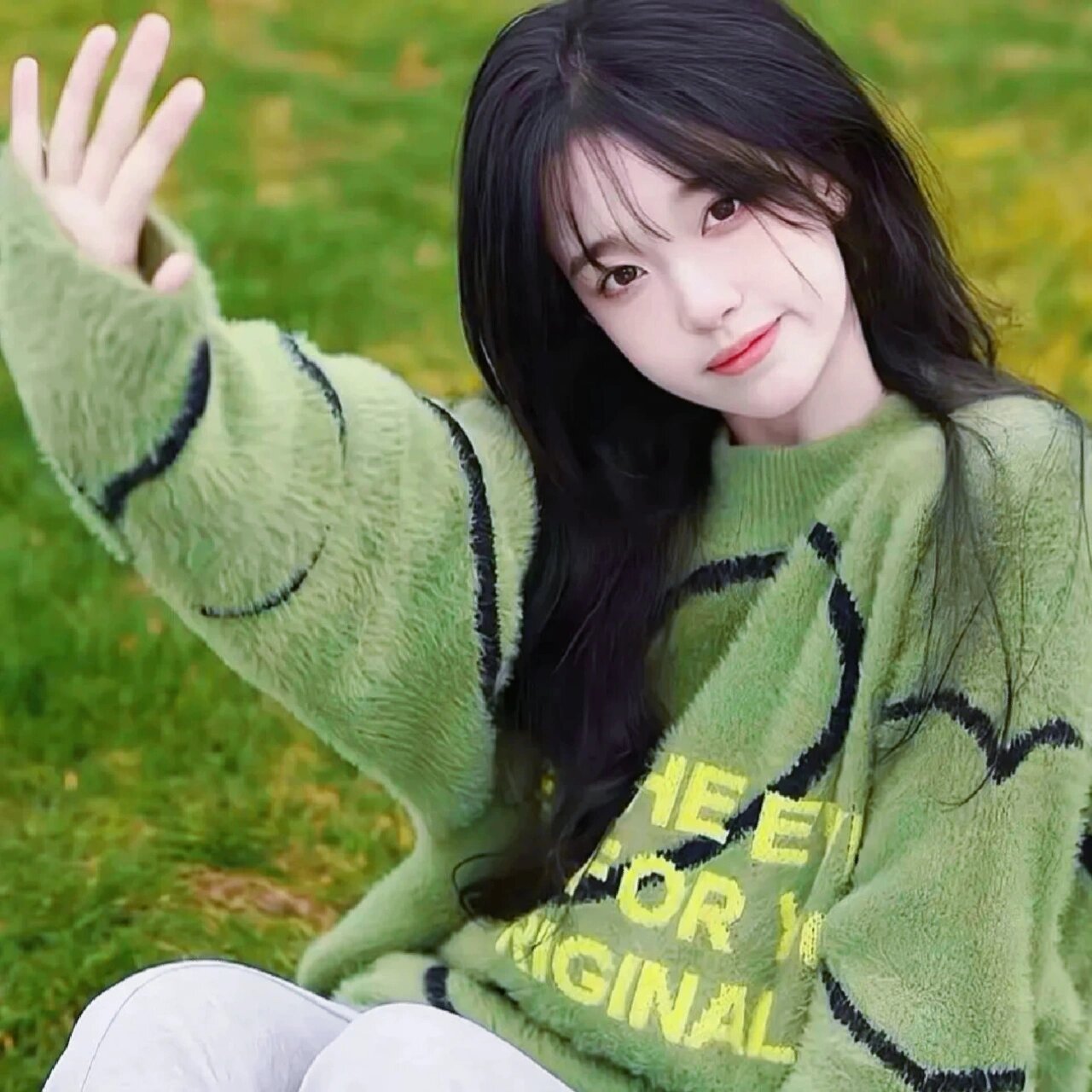 唯美绿色系女生头像清新春天专属