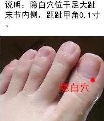 隐白的准确位置图片图片