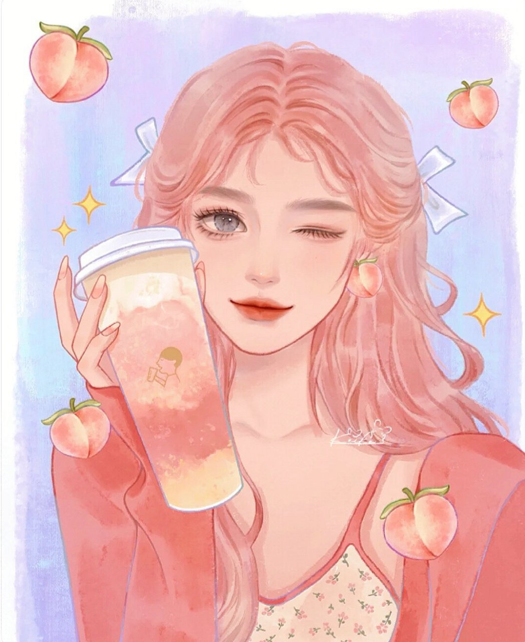 饮料拟人漫画图片