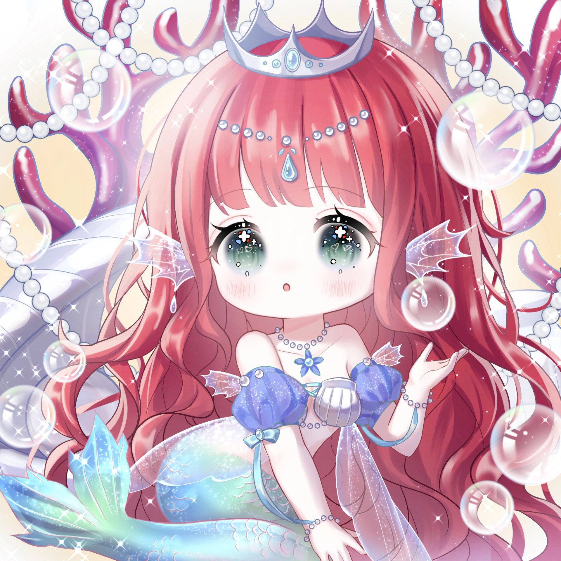 q版美人鱼可爱甜美头像