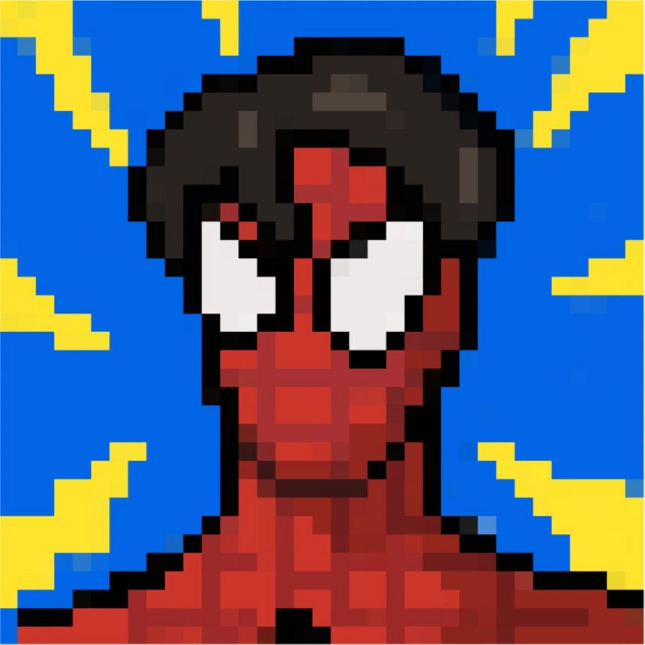 蜘蛛侠##三代蜘蛛侠同框# #手绘头像# #像素画# #procreate