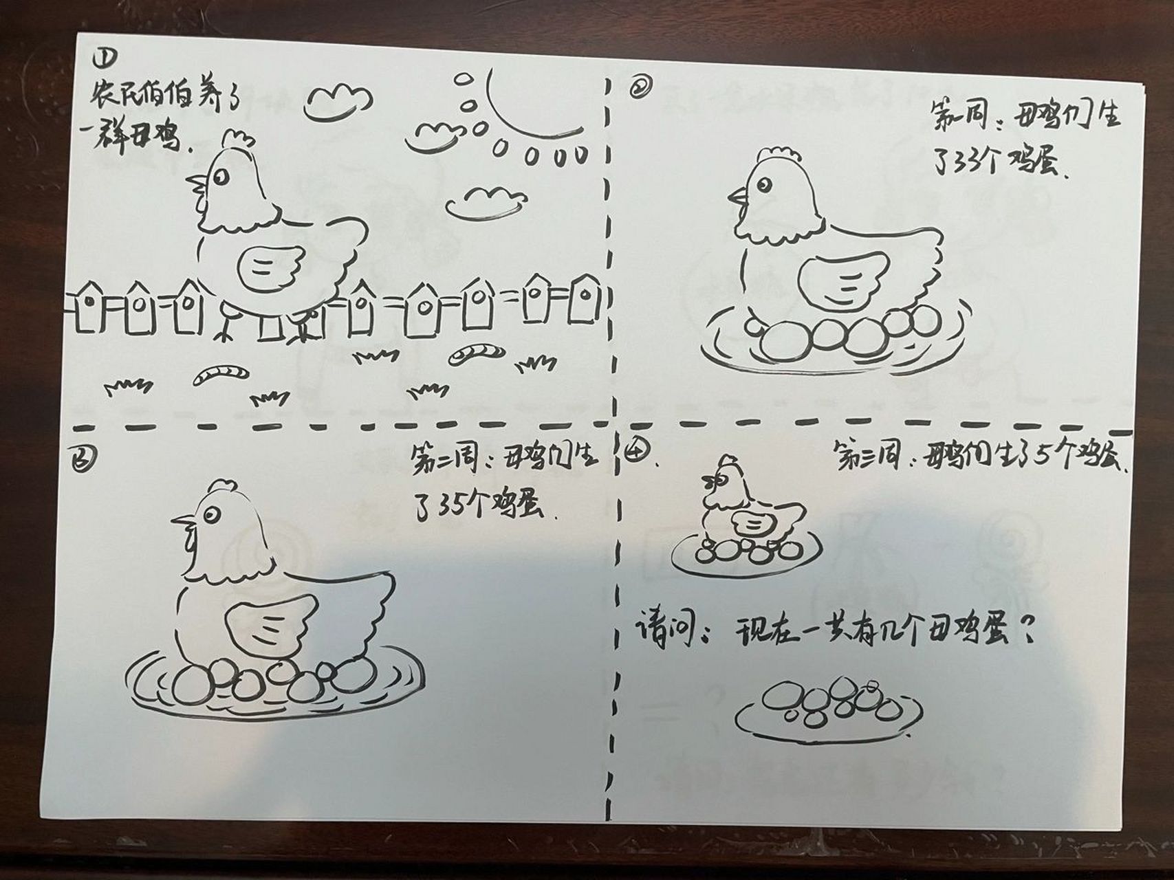 四格漫画六年级数学图片