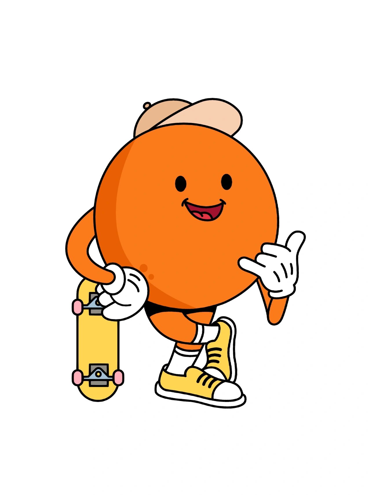 8715品牌ip设计以橙子为出发点,提取橙子图形,拟人化,生活动态