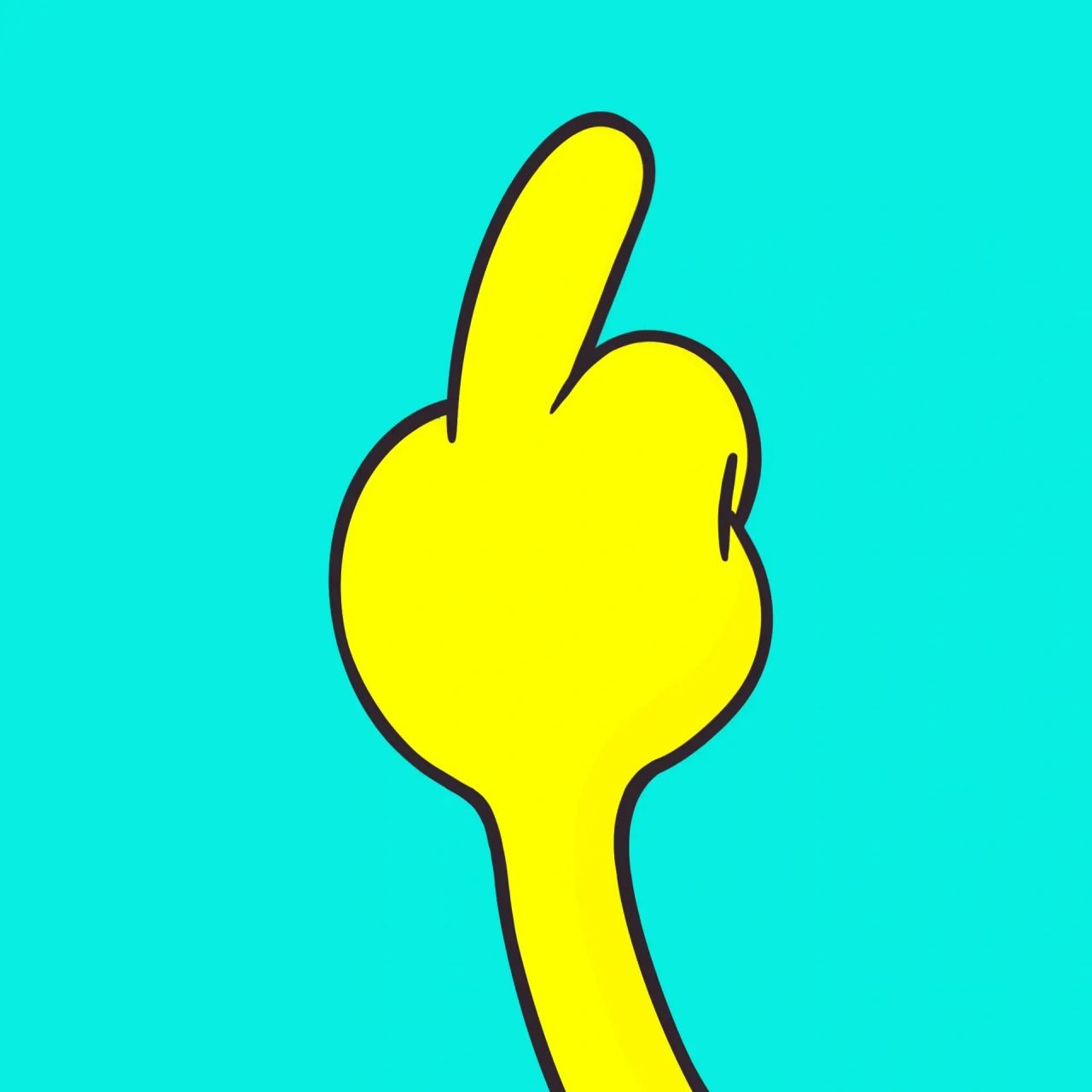 手系列之海绵宝宝 海绵宝宝也会竖起中指哦