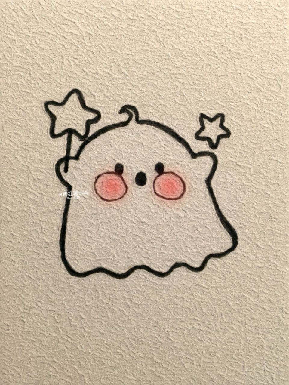 教你画超简单可爱幽灵!