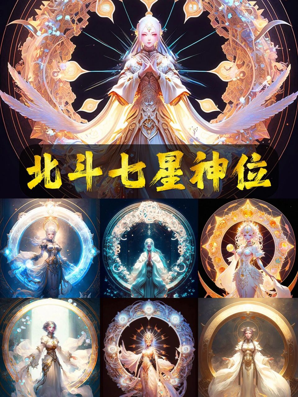 中国古代神仙合集,北斗七星神位女神版 北斗七星是由天枢,天璇,天玑