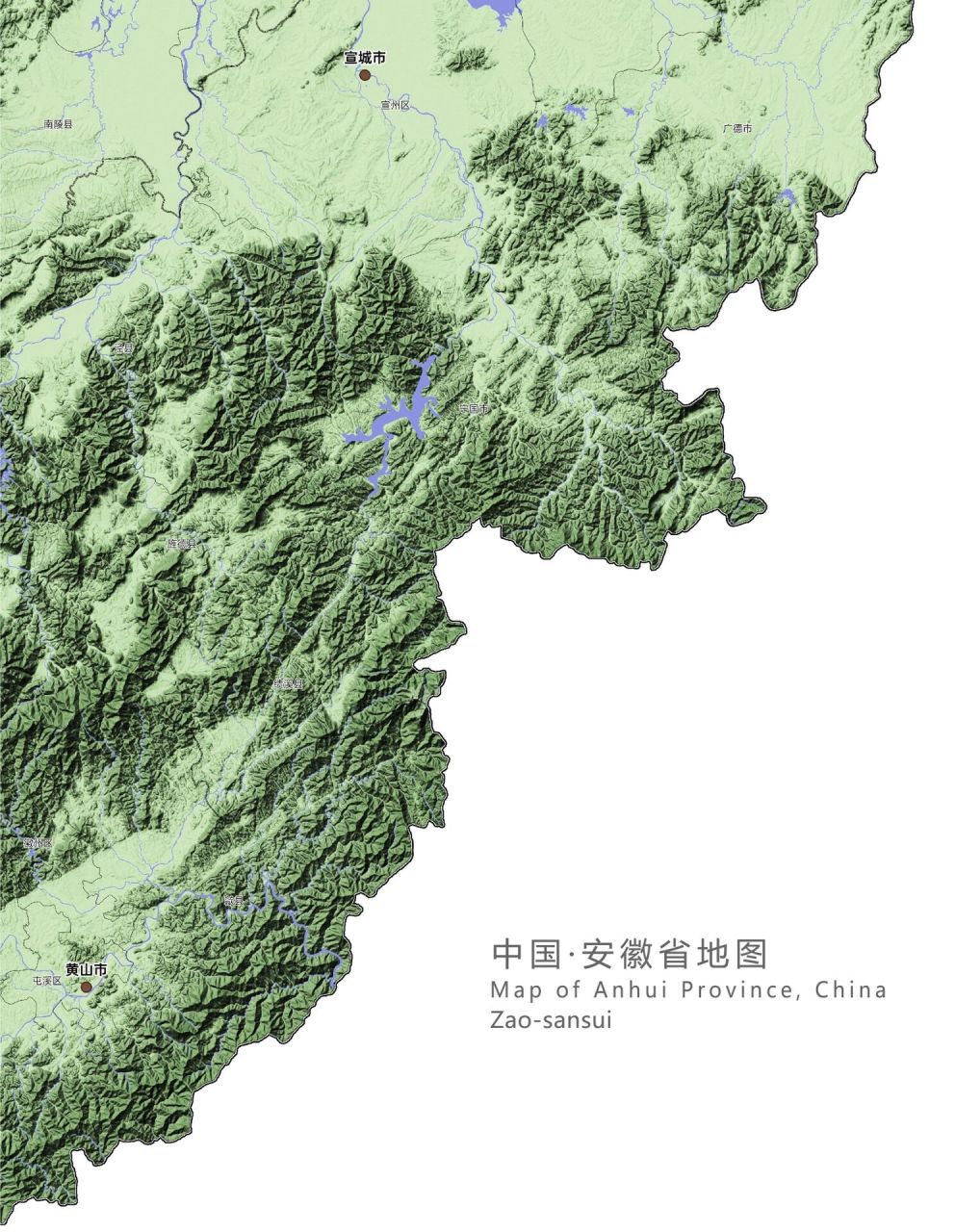 安徽省地图/地貌地形图 安徽省地图/地貌地形图!