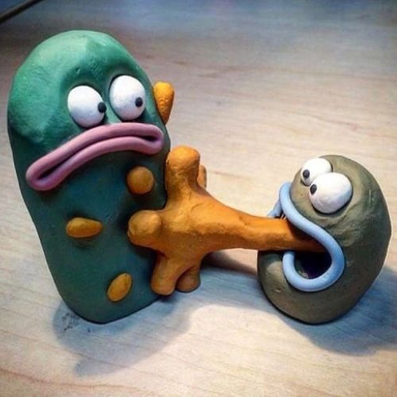 创意美学|一起用免烤陶土做大嘴怪吧98 适合儿童创意0499手工的