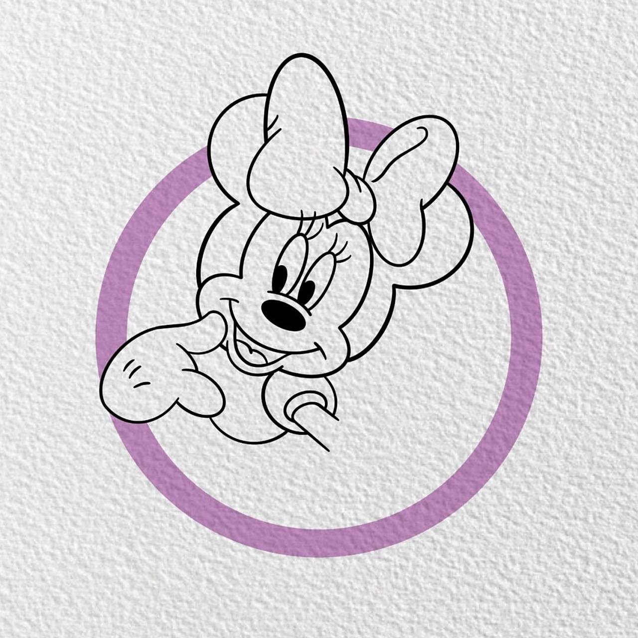 简笔画|【米妮】(附过程) 09 09 09 【用具】 44procreate